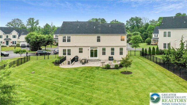 3526 Clarinbridge Way, Upper Saucon Twp, PA 18034 - rear view of house with a patio area, a fenced backyard, and entry steps