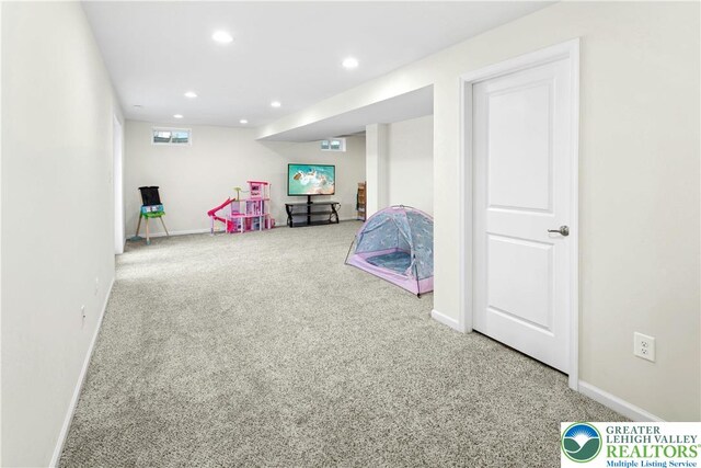 3526 Clarinbridge Way, Upper Saucon Twp, PA 18034 - playroom featuring carpet and recessed lighting