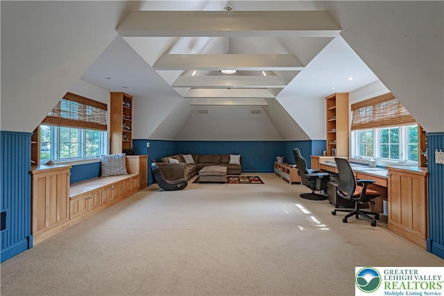 3054 Jordan Rd, North Whitehall Twp, PA 18069 - carpeted office with healthy amount of natural light and vaulted ceiling