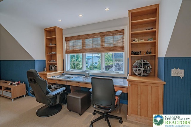 3054 Jordan Rd, North Whitehall Twp, PA 18069 - carpeted office with wainscoting and recessed lighting