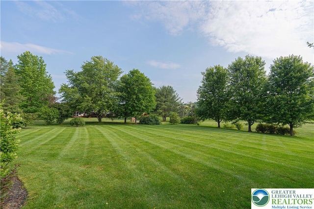 3054 Jordan Rd, North Whitehall Twp, PA 18069 - view of green lawn with view of wooded area