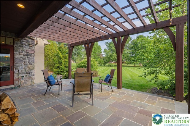 3054 Jordan Rd, North Whitehall Twp, PA 18069 - view of patio featuring a pergola