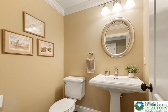 3054 Jordan Rd, North Whitehall Twp, PA 18069 - bathroom with toilet and ornamental molding
