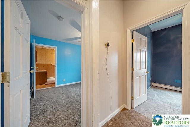 20 N 3rd St, Coplay Boro, PA 18037 - corridor with carpet floors and baseboard heating