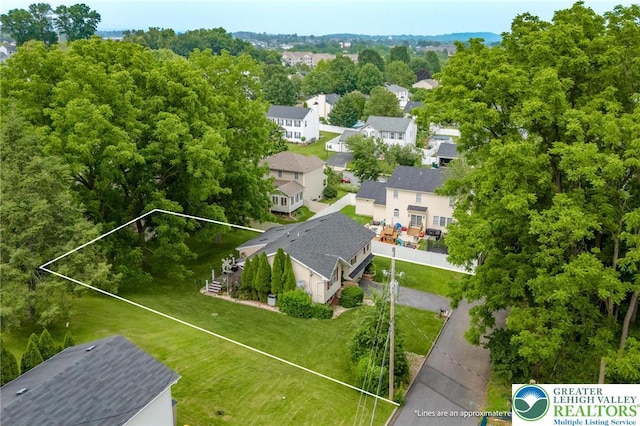 3195 Audubon St, Palmer Twp, PA 18045 - aerial perspective of suburban area with property boundaries highlighted