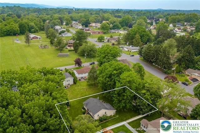 3195 Audubon St, Palmer Twp, PA 18045 - aerial perspective of suburban area with property parcel outlined