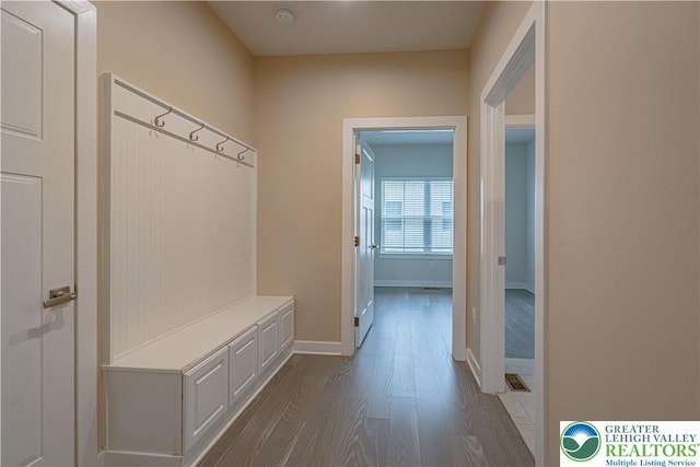 3610 Sweet Meadow Ct, Macungie Boro, PA 18062 - mudroom with dark wood-style floors and baseboards