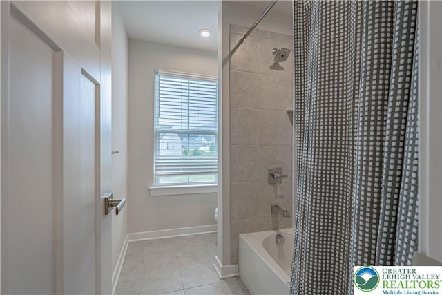 3610 Sweet Meadow Ct, Macungie Boro, PA 18062 - bathroom featuring tile patterned flooring and shower / bath combo with shower curtain