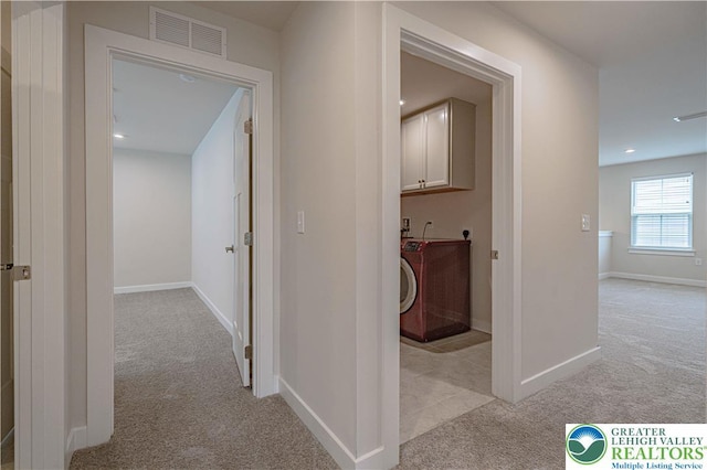 3610 Sweet Meadow Ct, Macungie Boro, PA 18062 - hall featuring light carpet and baseboards