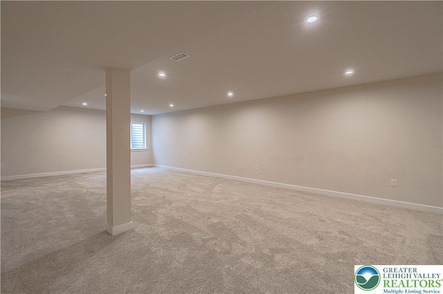 3610 Sweet Meadow Ct, Macungie Boro, PA 18062 - below grade area featuring light colored carpet and recessed lighting