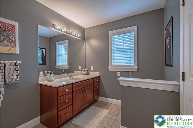 6532 Forest Knoll Ct, Upper Macungie Twp, PA 18106 - bathroom with vanity and tile patterned floors