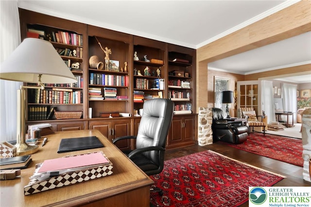 2730 Chew St, Allentown City, PA 18104 - office space with crown molding and dark wood-style flooring