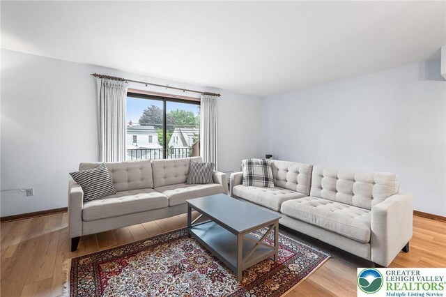 1411 Linden St, Bethlehem City, PA 18018 - living room with wood finished floors