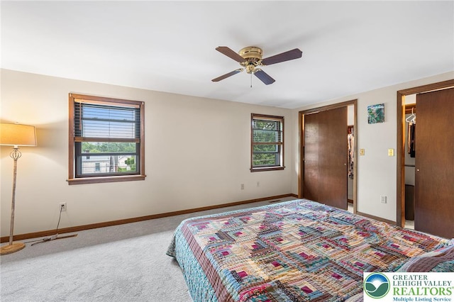 1411 Linden St, Bethlehem City, PA 18018 - bedroom with carpet flooring and ceiling fan
