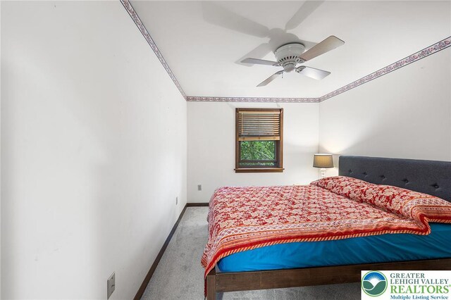 1411 Linden St, Bethlehem City, PA 18018 - carpeted bedroom featuring ceiling fan and ornamental molding