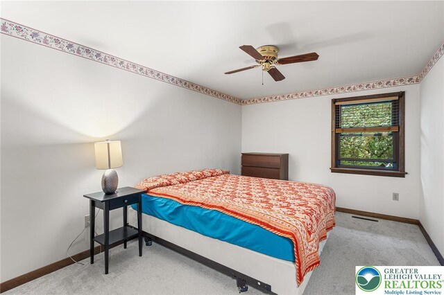 1411 Linden St, Bethlehem City, PA 18018 - bedroom featuring carpet floors and ceiling fan