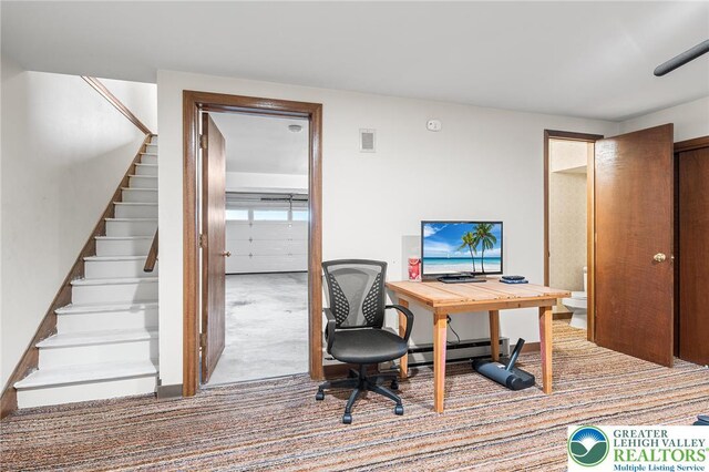 1411 Linden St, Bethlehem City, PA 18018 - carpeted office space with baseboard heating