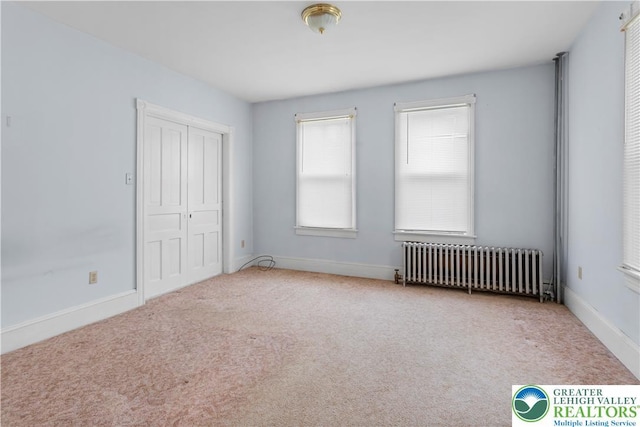 170 S Whitfield St, Nazareth Boro, PA 18064 - unfurnished bedroom with radiator, carpet, and a closet