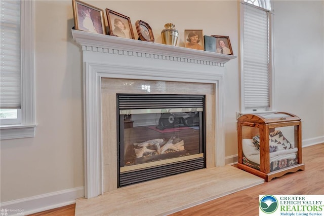 634 Country Club Rd, Easton, PA 18045 - detailed view of a fireplace and wood finished floors