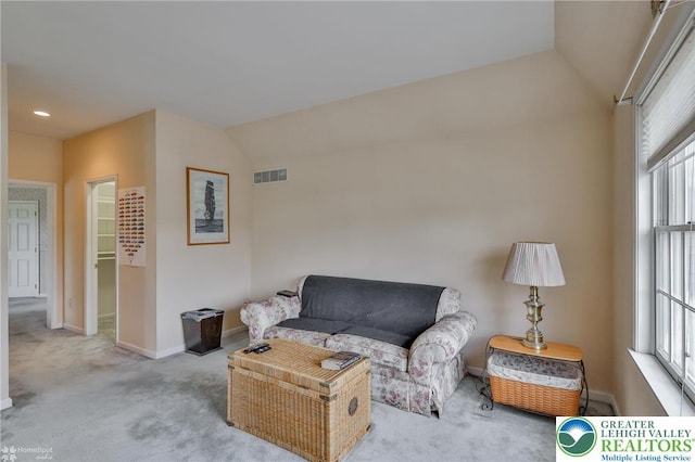 634 Country Club Rd, Easton, PA 18045 - carpeted living room featuring lofted ceiling and plenty of natural light