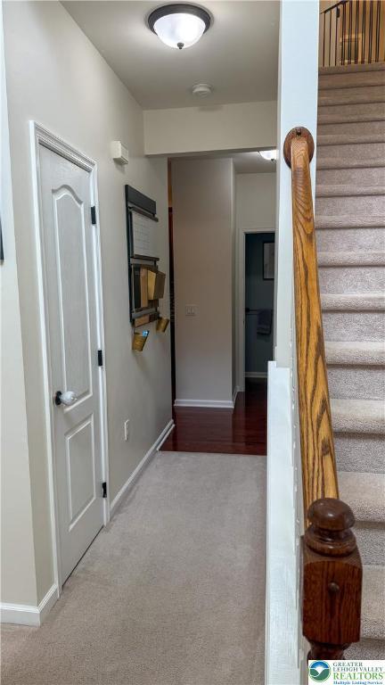 102 Gray Dr, Allen Twp, PA 18067 - hallway with carpet and stairway