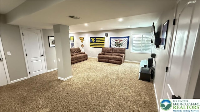 102 Gray Dr, Allen Twp, PA 18067 - living room with carpet floors and recessed lighting