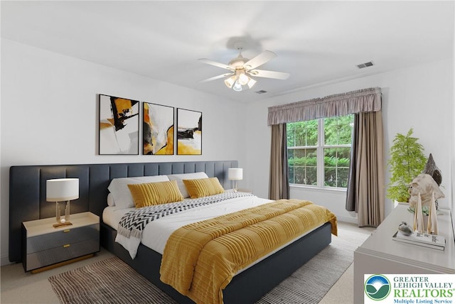 1883 Gregory Pl, Lower Saucon Twp, PA 18055 - bedroom with light carpet and a ceiling fan