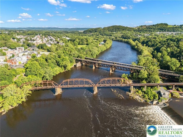 209 Northampton St, Easton, PA 18042 - bird's eye view of a notable bridge and a large body of water