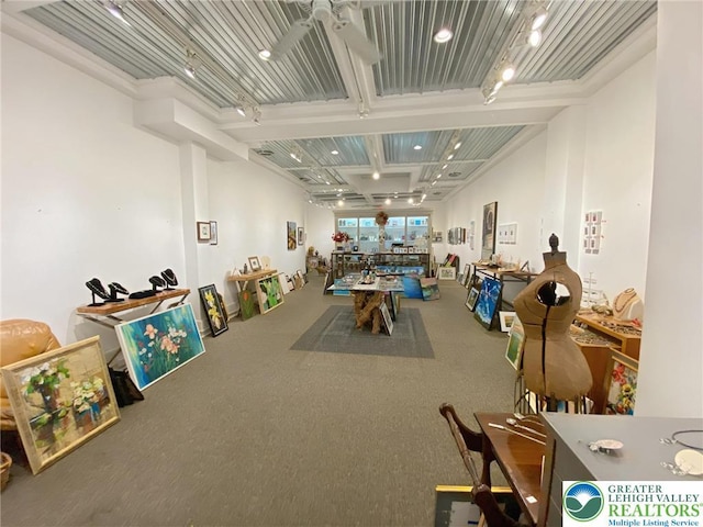 209 Northampton St, Easton, PA 18042 - game room with beamed ceiling