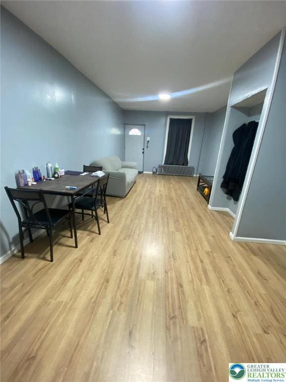 522 N Jordan St, Allentown City, PA 18102 - dining space with light wood finished floors and baseboards