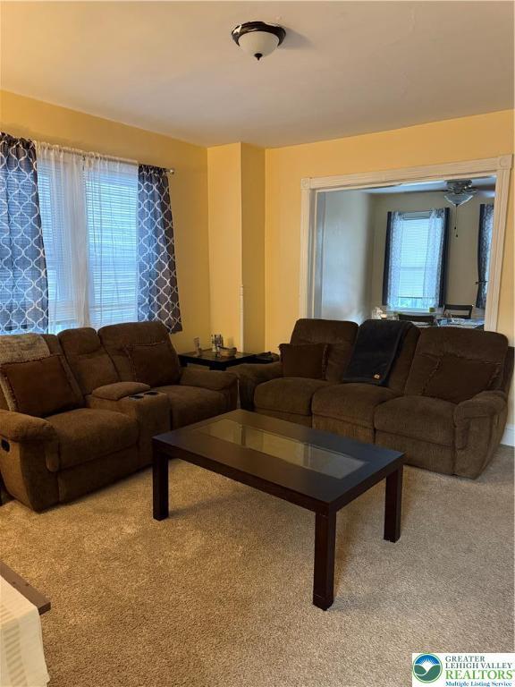 713 E 5th St, Bethlehem City, PA 18015 - living room featuring carpet floors