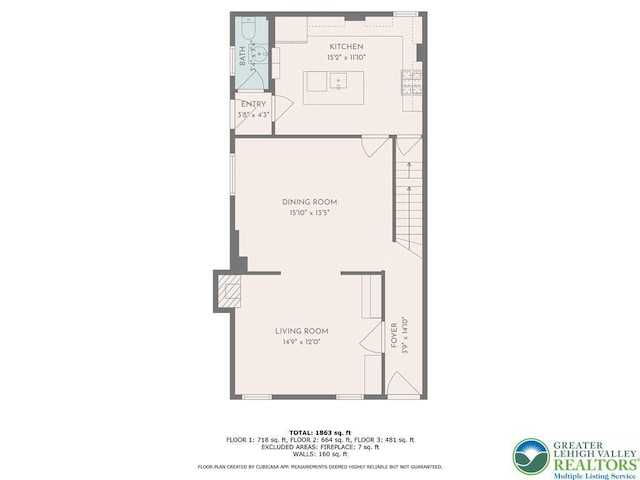 407 N 8th St, Allentown City, PA 18102 - view of property floor plan