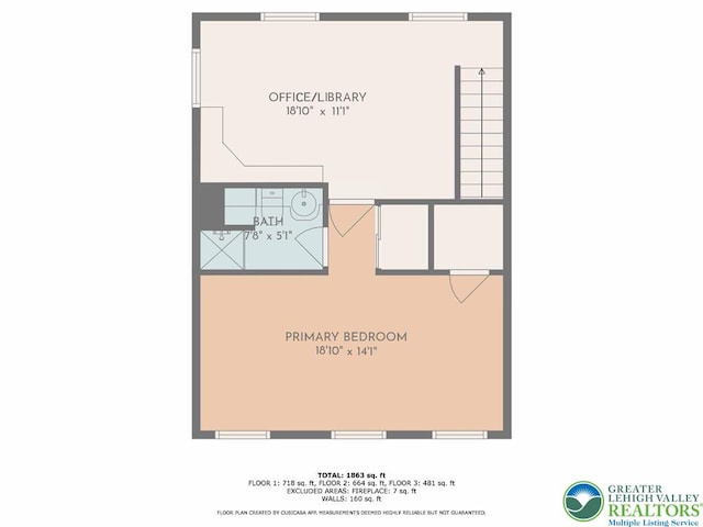 407 N 8th St, Allentown City, PA 18102 - view of floor plan / room layout