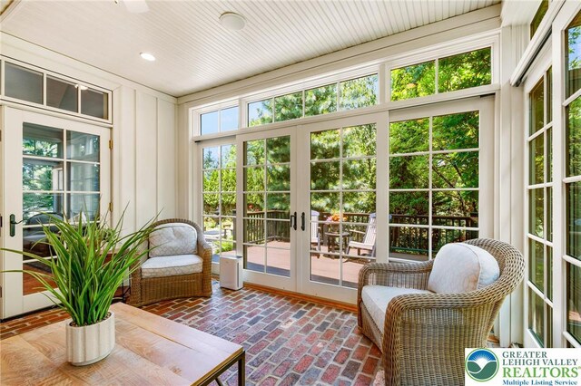 2051 Forge Run, Bethlehem City, PA 18015 - sunroom / solarium featuring french doors