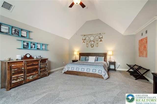 2051 Forge Run, Bethlehem City, PA 18015 - carpeted bedroom featuring vaulted ceiling and ceiling fan