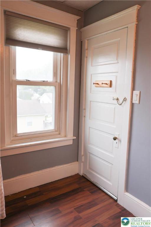 5242 3rd St, Whitehall Twp, PA 18052 - entrance foyer featuring plenty of natural light and dark wood finished floors
