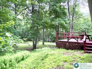 3641 Sequoia Dr, Middle Smithfield Twp, PA 18302 - view of yard with a wooden deck