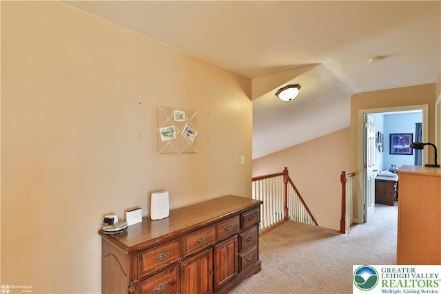 10 Windrift Ct, Easton, PA 18045 - hallway with an upstairs landing and light carpet
