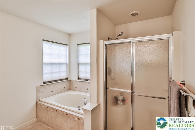 10 Windrift Ct, Easton, PA 18045 - full bathroom featuring a shower stall and a garden tub