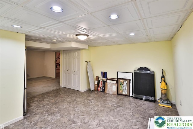 10 Windrift Ct, Easton, PA 18045 - recreation room with recessed lighting and baseboards