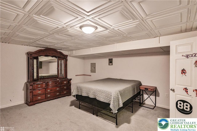 10 Windrift Ct, Easton, PA 18045 - bedroom featuring an ornate ceiling, carpet floors, and electric panel