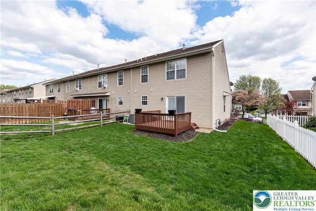 2657 Anthony Ct, Palmer Twp, PA 18045 - rear view of house featuring a fenced backyard and a deck