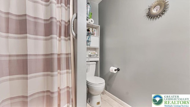 3954 Cedar Dr, Lehigh Twp, PA 18088 - full bath featuring tile patterned floors and a shower with curtain
