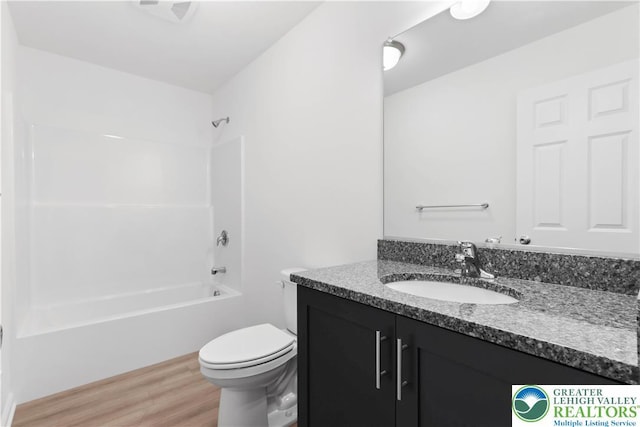 718 Rte 314 Unit 2, Pocono Twp, PA 18370 - full bathroom featuring vanity, bathtub / shower combination, and wood finished floors