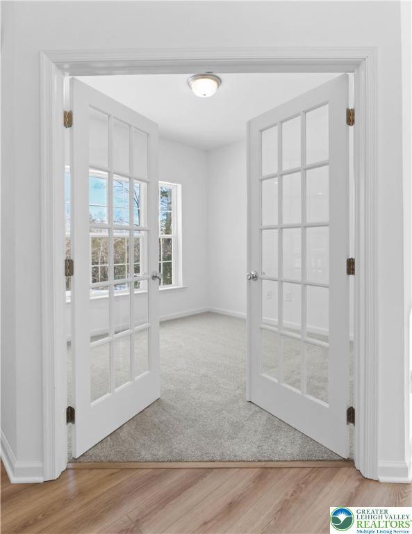 718 Rte 314 Unit 2, Pocono Twp, PA 18370 - doorway to outside with wood finished floors and french doors