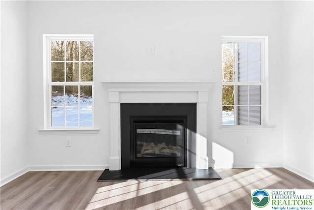718 Rte 314 Unit 2, Pocono Twp, PA 18370 - detailed view of wood finished floors and a fireplace with flush hearth
