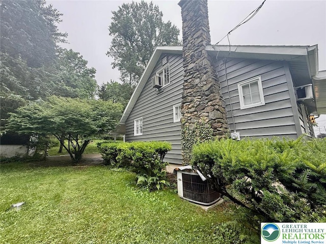 737 Frost Hollow Rd, Easton, PA 18040 - view of side of home with a lawn and a chimney