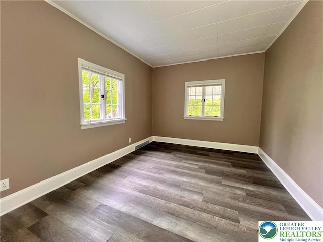 737 Frost Hollow Rd, Easton, PA 18040 - spare room with crown molding and dark wood finished floors