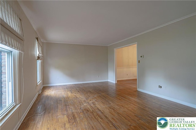 1265 Clearview Cir, Lower Macungie Twp, PA 18103 - unfurnished room featuring healthy amount of natural light, wood finished floors, and crown molding