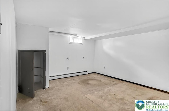 815 Summit Ave, Prospect Park, PA 19076 - below grade area featuring baseboard heating